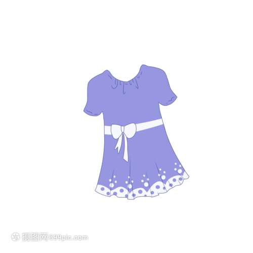 手繪卡通夏天靛色連衣裙 以筆觸捕捉夏日的夢(mèng)幻與靈動(dòng)